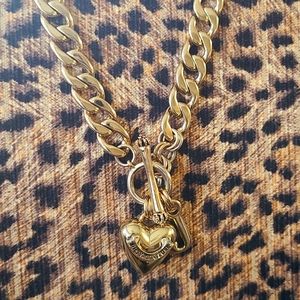 GENUINE JUICY COUTURE 16" GOLD CHARM NECKLACE!